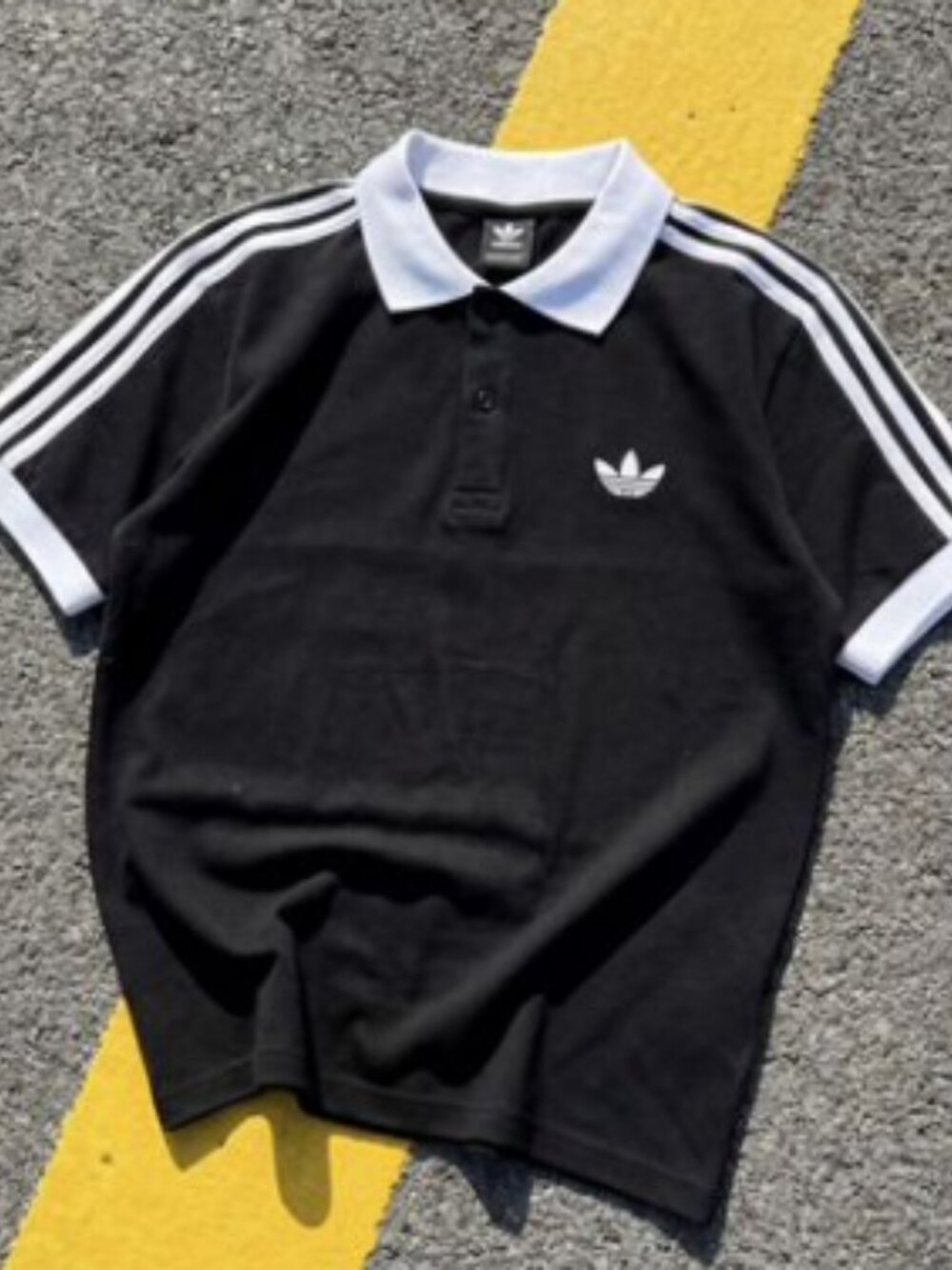 Adidas Originals 3-Stripes Polo Shirt Black